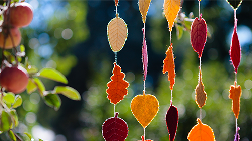 Image of felt leaves